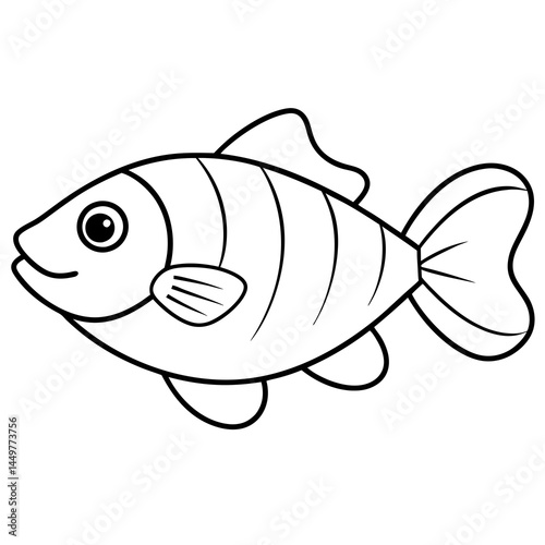 a coloring page of an orange roughy