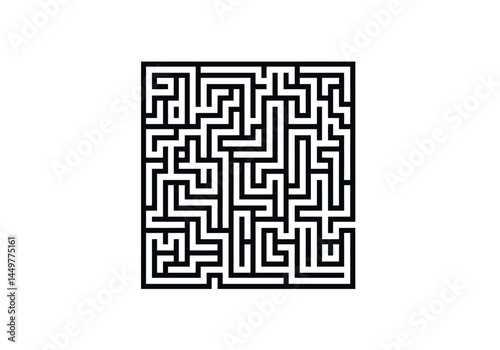 Complex Square Maze Puzzle  Challenge Your Mind with This Intricate Design