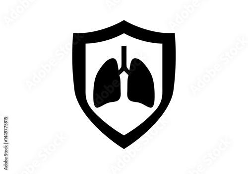 Protecting Your Lungs Respiratory Health Shield Icon