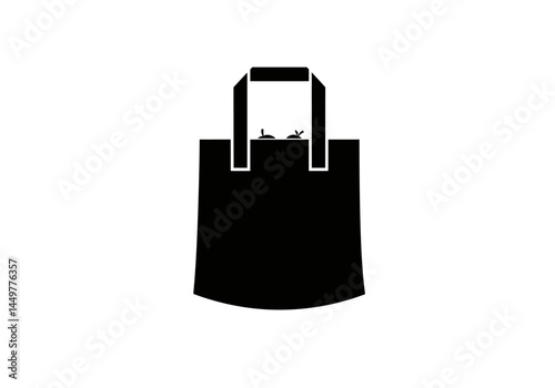 Reusable Shopping Bag Icon Eco-Friendly Design Element