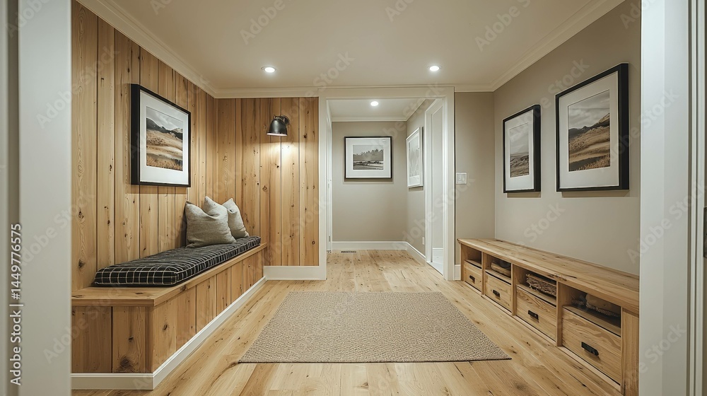 Fototapeta premium Empty modern hallway interior design