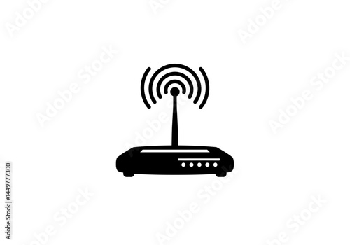 Wireless Router Icon High-Speed Internet Access Symbol