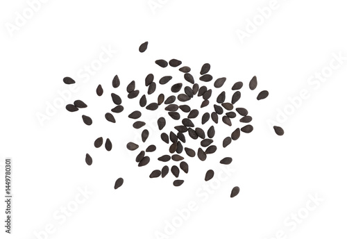 black sesame isolated on white background 
