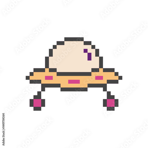 UFO spaceship space pixel art