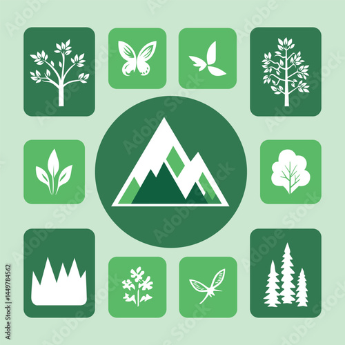 Nature Icon Element 01 Vector