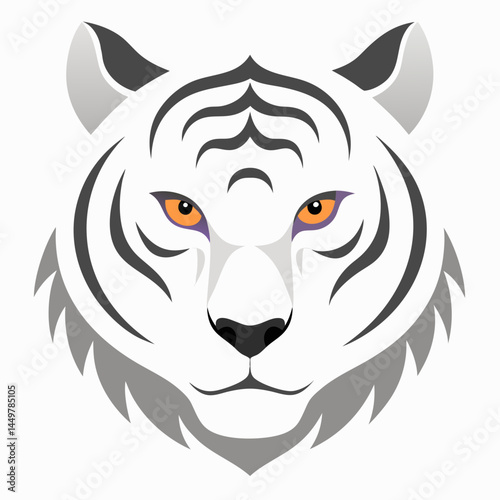 white tiger head airbrush effect
