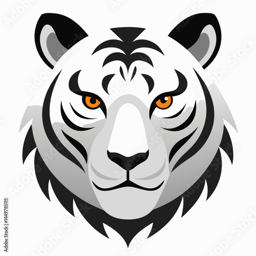 white tiger head airbrush effect