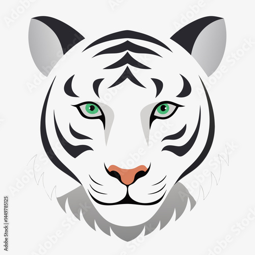 white tiger head airbrush effect