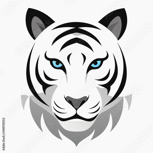 white tiger head airbrush effect