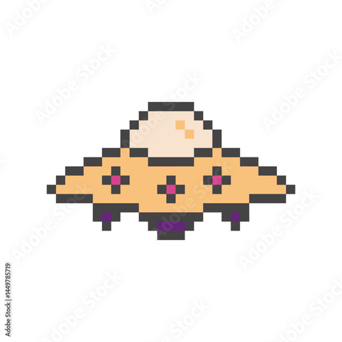 UFO spaceship space pixel art