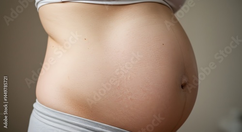 Pregnancy photoshoot close up of pregnant belly expecting mother maternity photography baby bump trimester