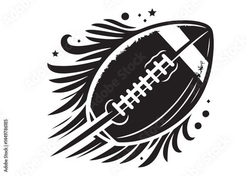 American football logo silhouette vector, American football logo icon silhouette, american football player silhouette, black silhouette of a american football silhouette vector on white background 
