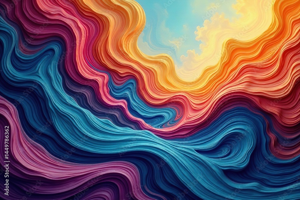 Fototapeta premium Abstract nature-inspired swirls and lines forming a rhythmic pattern , yellow, texture, background