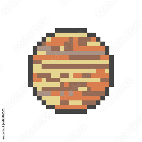 planet orbit retro pixel art