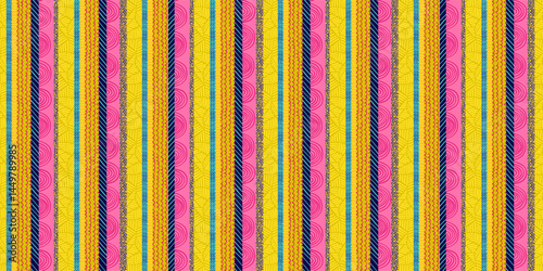 Hand drawn  abstract seamless pattern, ethnic background, vibrant colors - great for textiles, banners, wallpapers, wrapping - vector design