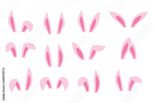 Cute Pink Bunny Ear Set Design