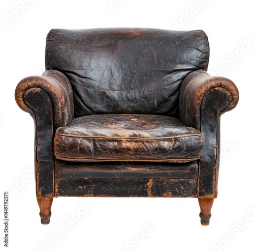 Antique leather armchair