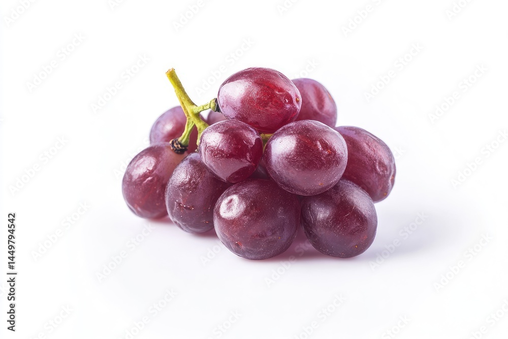 red grapes on a white background red grapes on a white background