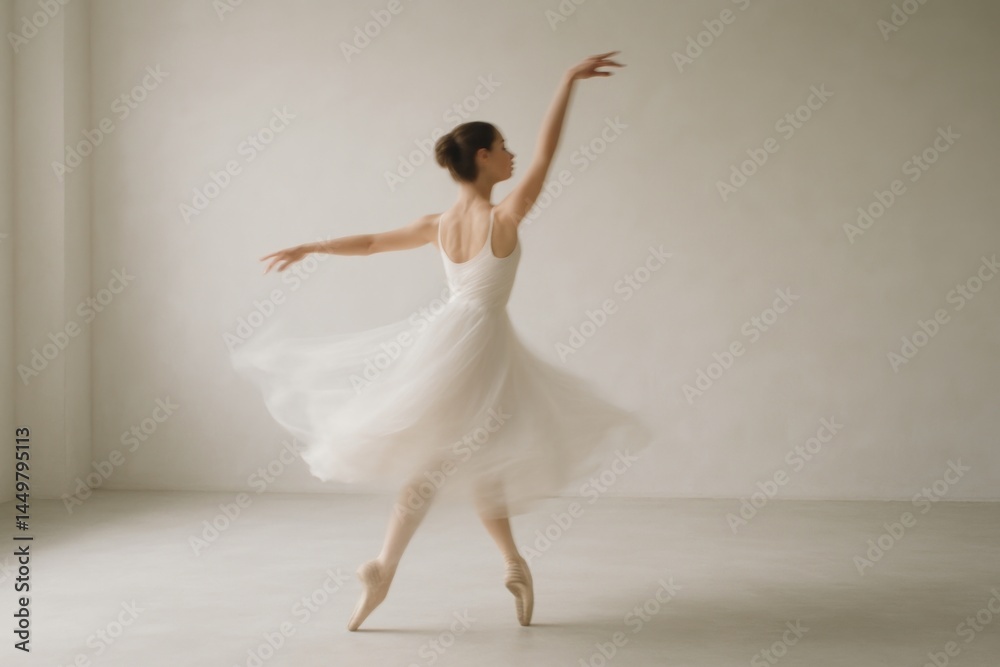 Naklejka premium Graceful ballet dancer in motion.