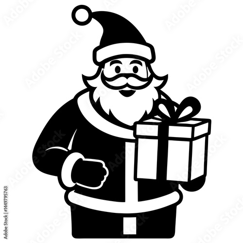 a clean vector illustration of santa claus