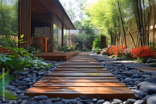 wooden house in the garden