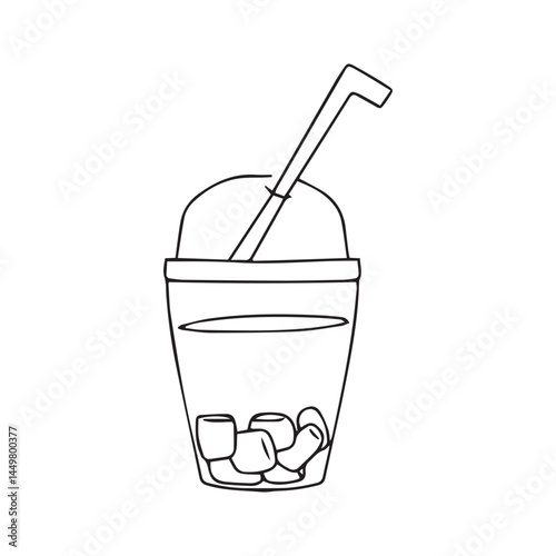 hand drawing coffee doodles element stock. Coffee stickers and barista characters.Coffee makers, kettles, brewing, arabica coffee, glass,espresso,cappuccino, beans.Graphic doodle minimalist retro icon
