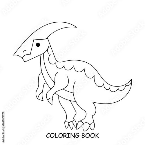 Black outline popular dinosaurus collection. education presschool, coloring book, kids