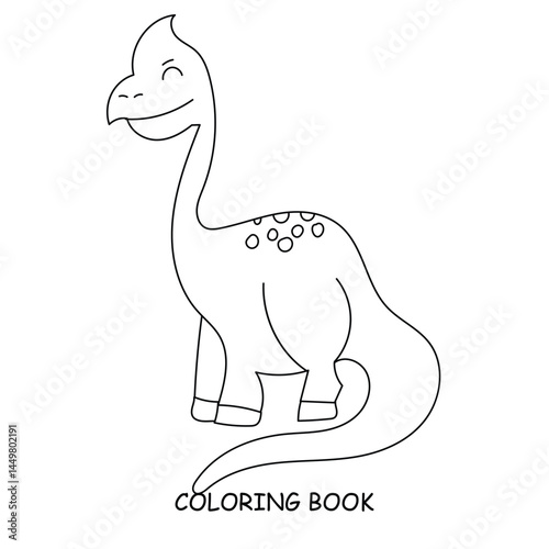 Black outline popular dinosaurus collection. education presschool, coloring book, kids