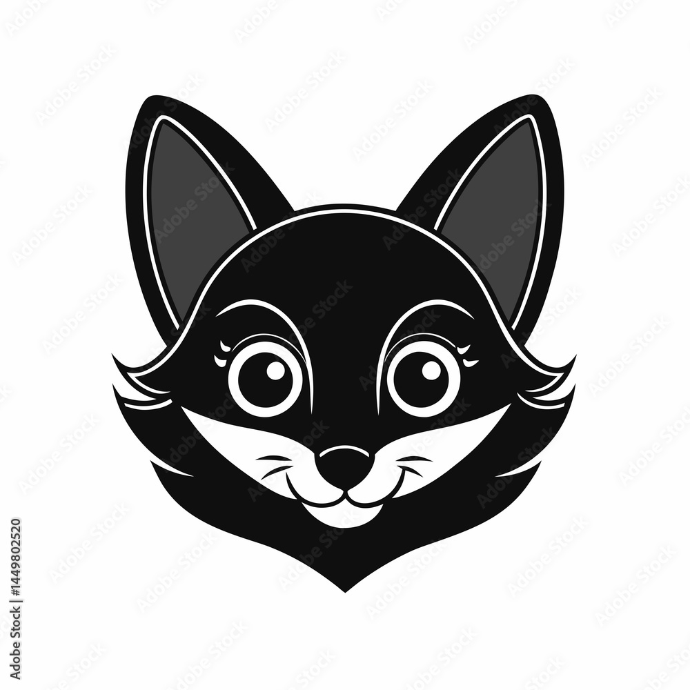 san joaquin-kit fox- face vector san joaquin-kit fox- face vector