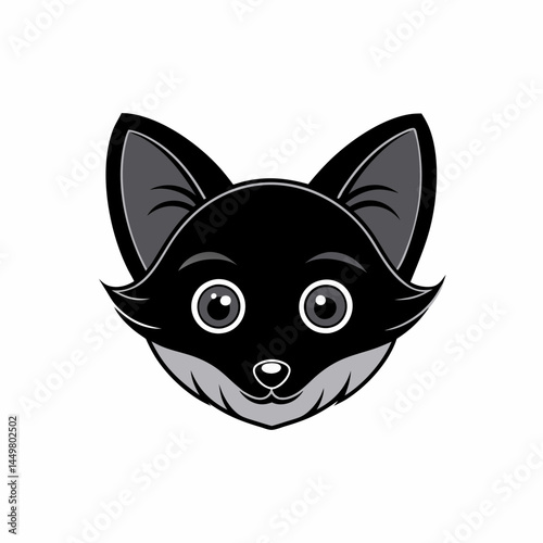 san joaquin-kit fox- face vector