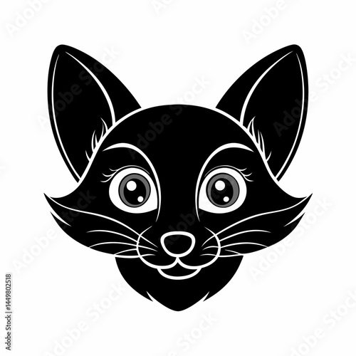 san joaquin-kit fox- face vector