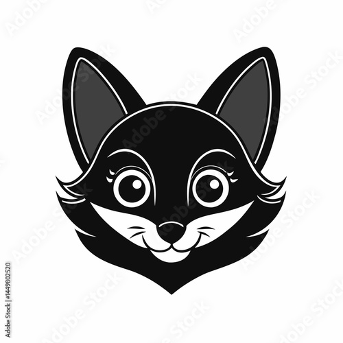 san joaquin-kit fox- face vector