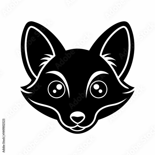 san joaquin-kit fox- face vector
