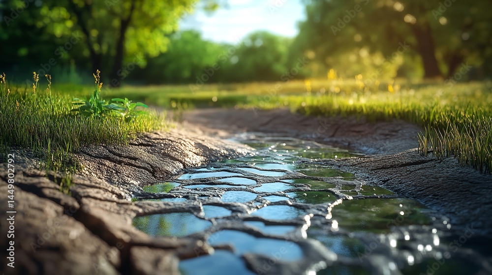 Fototapeta premium World Water Day: The relationship between water ecosystem