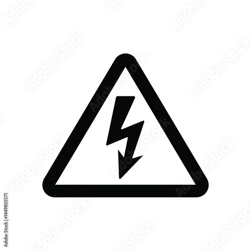 High Voltage Warning Sign – Electric Shock Triangle Symbol