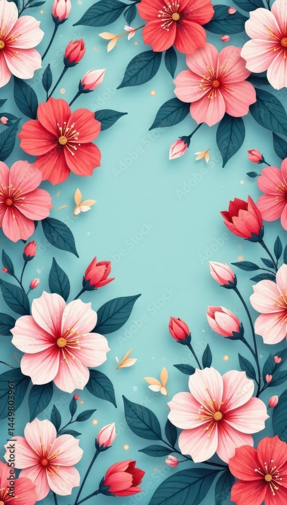 Abstract spring floral pattern, pastel hues, modern design, eco, flower Abstract spring floral pattern, pastel hues, modern design, eco, flower