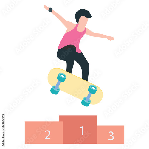 Skateboarding Vector illustration which can easily modify or edit