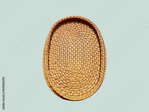 The light green background in the picture is a pattern of brown rattan and bamboo weaving. It is a beautiful and delicate weaving pattern that can be used to weave baskets or various products.