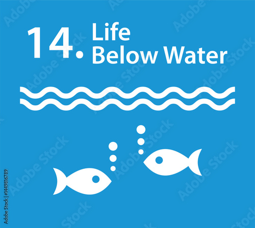 14 Life Below Water SDGs Icon