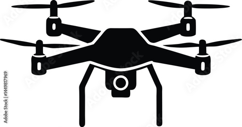 Vector illustration of a drone in flight.