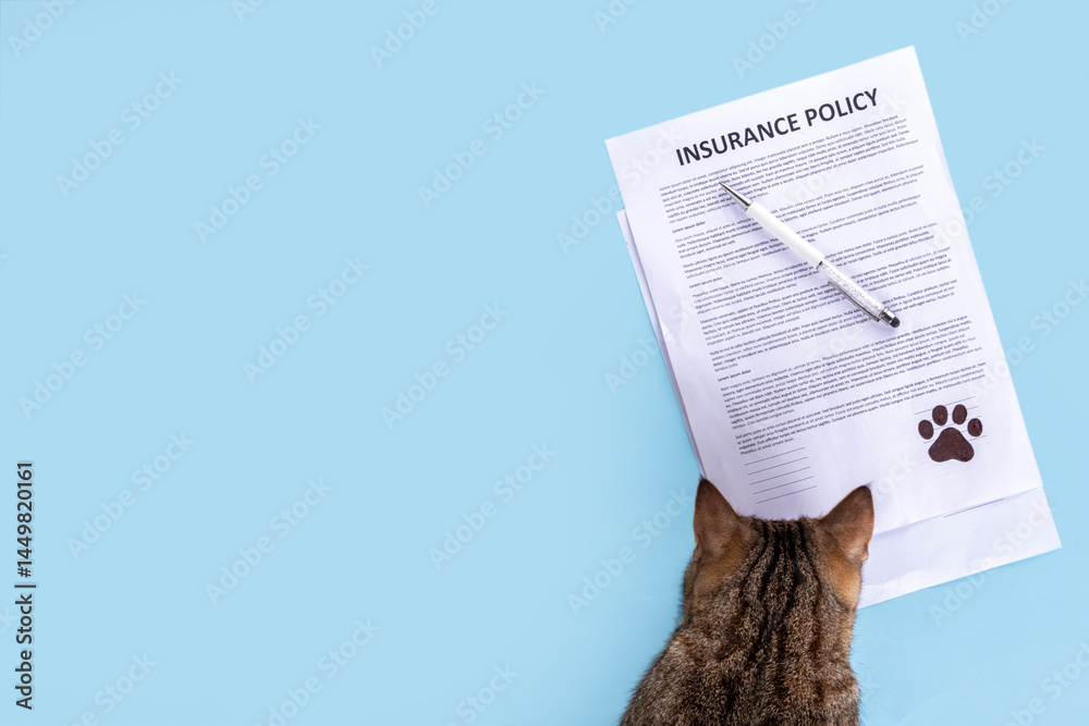 Naklejka premium Pet health and life Insurance, medical coverage concept