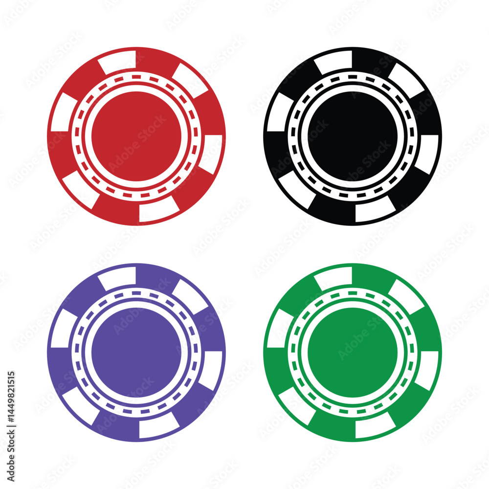 Casino Chip Set Vector Design Casino Chip Set Vector Design