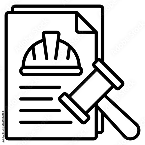Labour Law line icon