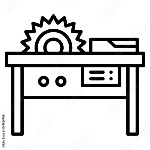 Table Saw line icon