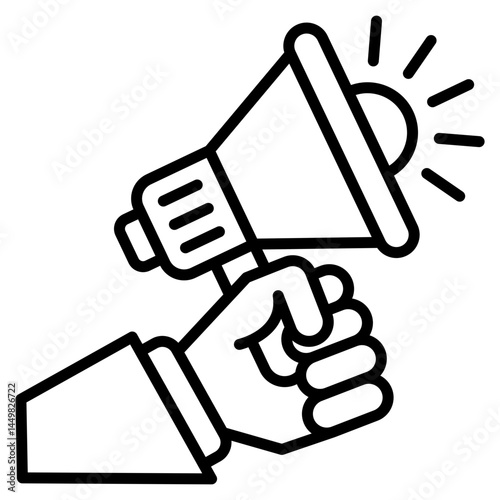 Protest line icon