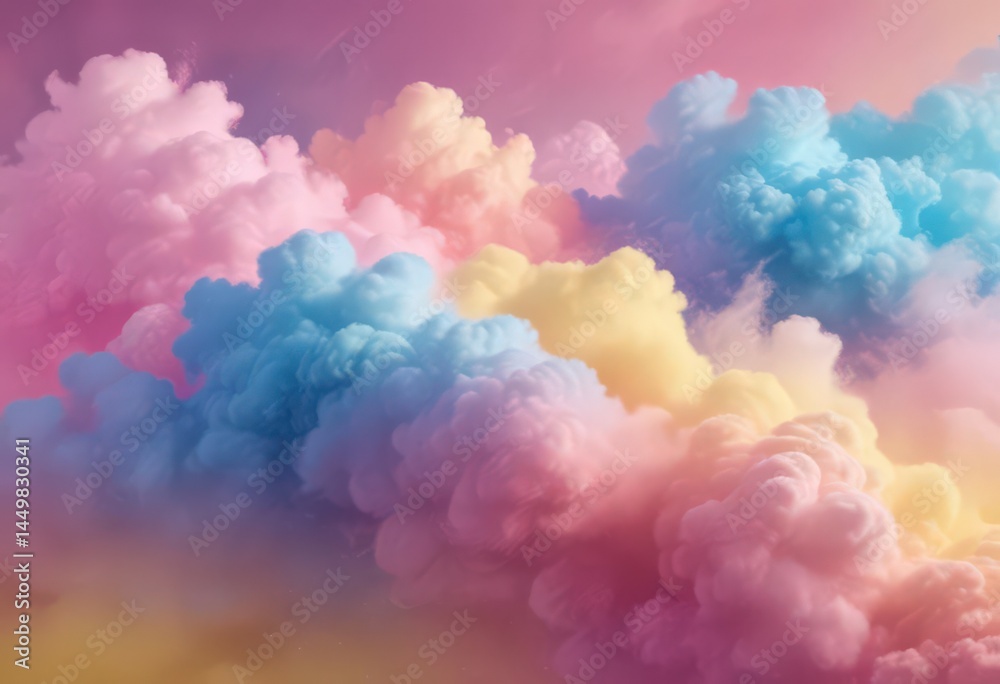 Fuzzy pink blue yellow ombre, abstract cloud-like texture, color, image, subtle Fuzzy pink blue yellow ombre, abstract cloud-like texture, color, image, subtle