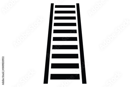 railroad and  railway icon on white background.