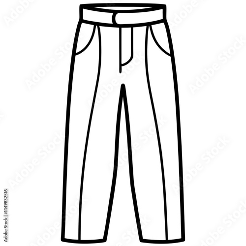 Minimal Culottes Vector on White