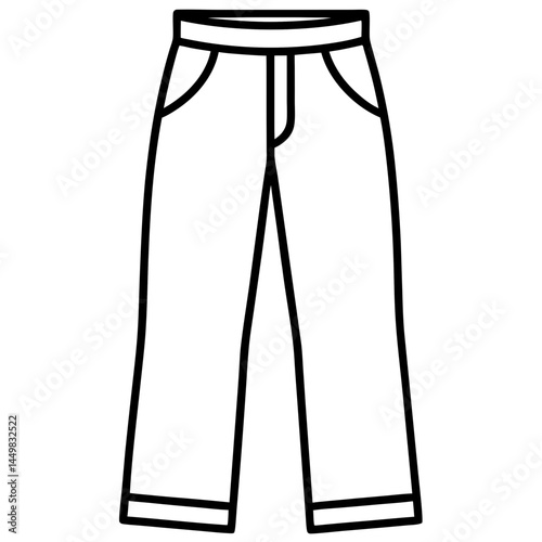 Minimal Culottes Vector on White