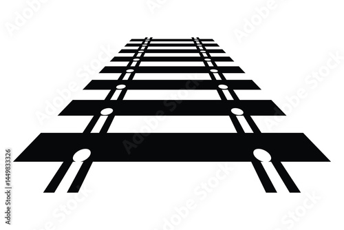 railroad and  railway icon on white background.